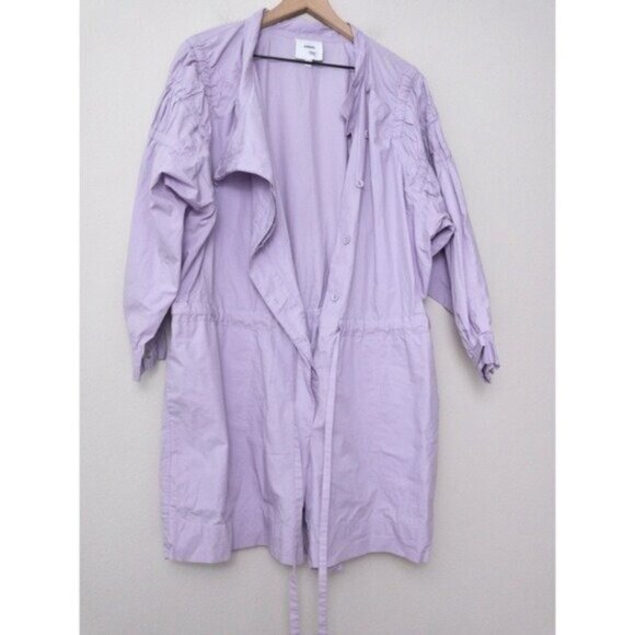 AKNVAS Ketevan Romper M Lilac Purple Oversized Cotton Poplin Belted Pockets - Picture 3 of 14